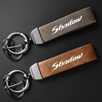 1PCS High-Grade leather Motorcycle Keychain Holder Keyring For Honda Shadow VT 400 600 750 1100 Accessories