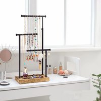 Jewelry storage rack ultra-high multi-layer necklace stand, jewelry rack ironwork multi-functional necklace display stand