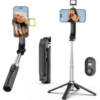 1.04m Extendable Selfie Stick Tripod Wireless Remote Control Phone Quadpod Stand for iPhone & Android Smartphones