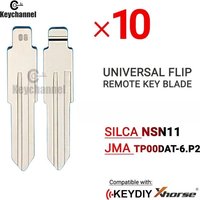 10pcs NSN11 Universal Car Flip Remote Key Blade TP00DAT-6.P2 KD 06# Remote Blade Car Flip Key Blank for Nissan Subaru Honda