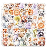10/30/50pcs Cute Cartoon Watercolor Animal Graffiti Stickers Aesthetic DIY Luggage Notebook Skateboard Phone Funny Sticker Decor