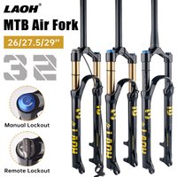 LAOH MTB Air Suspension Fork 26/27.5/29 Inch 32mm Stanchion Manual Remote Lockout Adjustable Compression MTB Front Fork