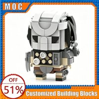 173 PCS Predator Brickheadz Building Blocks Model Assembly Educational Toy Creative Collection Birthday Customize Popular Gifts