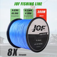 JOF PE Fishing Line X8 Super Strong Braided Wire 300m/500m/1000m Smooth Fishing Line for Sea Fishing