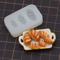 Cute Miniature Bread Silicone Molds Resin Clay DIY Molds
