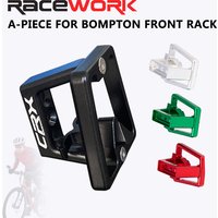 RACEWORK For Brompton Folding Bike Front Shelf Mount Carrier Split Pig Nose 3 Hole Front Carrier Bag Aluminum Mounting Base