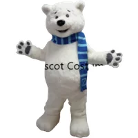 2028 mascot white polar bear mascot costume custom fancy costume anime cosplay kits mascotte cartoon theme fancy dress