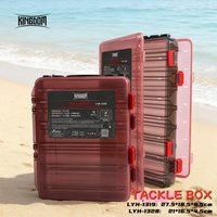 Kingdom Fishing Tackle Boxes 10 14 Compartments Plastic Fishing Accessories Storage Case Double Sided High Strength Lure Boxes