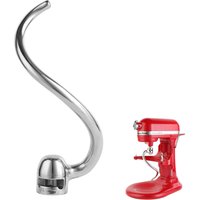 Spiral Dough Hook for KitchenAid 5 Plus & 6 Quart Bowl-Lift Mixers, 304 Stainless Steel Dough Kneading Attachment, Resistant
