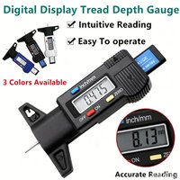 Digital Car Tyre/Tire Tread Depth Gauge Measuring Tool Auto Tire Wear Detection Monitoring Depth Caliper Thickness Gauges New