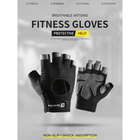 AliExpress NONE Sports Fitness Men And Women Weightlifting Breathable Non-Slip Silicone Half-Finger Cycling Gloves