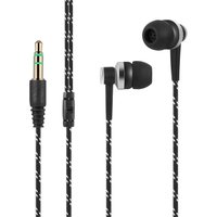 Nylon Weave Wired In-ear Earphone 3.5mm In Ear Earphone Cable Headset For Smartphone Laptop Stereo Earbuds