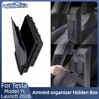 Für Tesla Model 3/Y/YL Magnetische Mittelkonsolen-Armlehnen-Aufbewahrungsbox – Diskreter Organizer mit Magnetabdeckung gegen Fliegendeinbruch