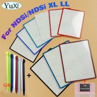 1Set For NDSi XL LL Top Screen LCD Screen Lens Cover For Nintend DSi Game Console Plastic Stylus Pen Upper Protection Panel Kit
