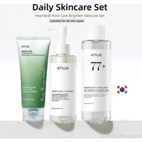 Korean ANUA Heartleaf Set 77 Soothing Acne Toner,Daily Lotion,Deep Cleansing Foam and Facial Cleansing Oil Skincare Products Set