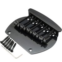 Musiclily Pro 64mm(2-33/64 inch) Steel Dual Load 5-String Bass Bridge for Musicman Style Bass