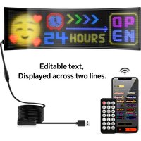 Multifunctional Bright LED Matrix Pixel Panel Smart LED Display Screen Flexible RGB Car Scrolling Text Animation Bluetooth Light