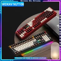 WEIKAV NUT108 Mechanical Keyboard Aluminum Alloy Wireless Tri Mode Double GASKET Structure Office Gaming Keyboard PC Accessory