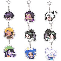 5 Set VALORANT Acrylic Keychain ISO Raze Killjoy Reyna Neon Sage Jett Pendant Game Collect Kawaii Package Keyring Student Gift