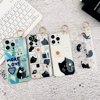 For Samsung Galaxy S8 S9 S10 S20 S21 S22 S23 S24 S25 S26 Note 8 9 10 20 Plus Ultra FE Edge little cat Case Wrist Strap