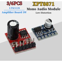 3/6Pcs Class D Digital Amplifier Board Mono Audio Module Low Distortion Amplifier Board 5W VS88715V DC2.5-5.5V LTK5128 Class AB