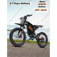 AliExpress NONE Adult Off-Road Mountain Ebike 3000W 60V 35Ah Q8 Hydraulic Disc Brakes Electric Bicycle 25*3.0