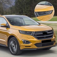 Car Headlight Protective Film For Ford Edge 2015-2023 Smoke Black Pre Cut TPU PPF High-Gloss Anti-Scratch Car Vinyl Wrap Kit