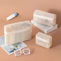 1pc Breathable Cosmetics Mesh Bag Portable Make Up Organizer Bag Travel Toiletries Storage Bag Multifunctional Pouch