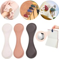 Vintage PU Leather Bookmark Magnetic Clasp Double-Sided Handmade Hanging Ornament Cute Decorative Accessory For Books