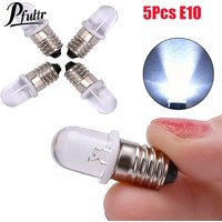 5Pcs E10 Led Bulb E10 DC 3V 4.5V Instrument Bulb E10 Indicator Bulbs Old Fashioned Flashlight Bulbs
