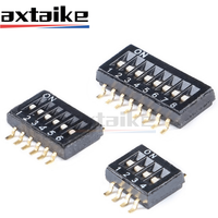 10PCS 1.27mm Switch Toggle Switches Slide Type Switch 1P 2P 3P 4P 5P 6P 8P 10P Bit Black Dial Switches SMT SMD Encoding Switch