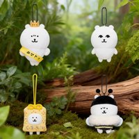 New Joke Bear White Bear Cute Transformation Crown Honeybee Soft Toy Bag Hanger Decoration Pendant in Stock Gift Nagano