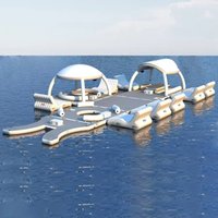 Customized Inflatable Floating Island Oasis Water Toys for Yacht Floating Amusement Facilities
