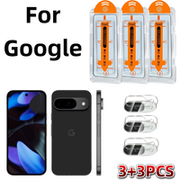 Tempered Glass Film 6Pcs For Google Pixel 10 9 9a Pro XL 8A 8 7 7a 6a Rear Camera No Dust Bubbles Easy Install