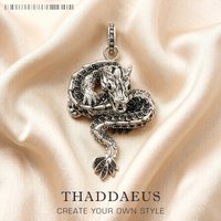Pendant Dragon Black Brand Fashion Jewelry Europe 925 Sterling Silver Accessories Gift For Woman & Men