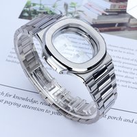 New Square 43.3mm Ultra thin Watch Case Accessories Sapphire Glass For Miyota9015 Movement 30mm Dial Nautilus Repair Tools Parts