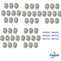 50 stücke Lager 2x 5x 2,5mm MR52ZZ MR62ZZ MR63ZZ MR72ZZ MR73ZZ MR74ZZ 4x 7x 2,5mm Tiefe Nut Ball doppelt Geschirmt Abec-3 Lager