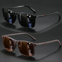 AliExpress mjyiwang MJYIWANG 2PCS Retro Square Futuristic Sunglasses Unisex Suitable For Driving Vacation Outdoor Cycling and Other Year-Round Gifts