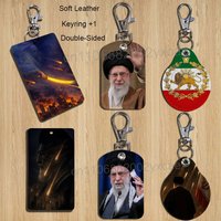 Iranian Iran For RIP Ali Khamenei Card Holder With Keychain Executive Protection For Bank Credit Subway Bus Case