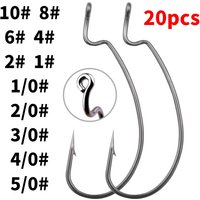 Fishing Hook High Carbon Steel Having Barbs Circled Crank For Soft Worm Bait Curved Fishhook Offshore Angling Curve Shank Tools
