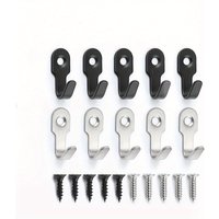 5pcs Mini Stainless Steel Hook, Kitchen, Bathroom, U-shaped Clothes Hook, Single Hook, Solid Clothes Hook, Bathroom