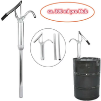 Hebel-Handpumpe für Ölfässer, Geeignet für 60L 200L Metallfässer, Tragbare Pumpe für Motoröl und Hydrauliköl-Transfer