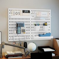 Wall-Mounted Plastic Drill-Free Multifunctional Storage Pegboard – Thick & Sturdy Structure, Ideal for Home Storage or Display
