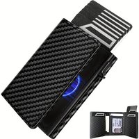 Slim Wallet with Coin Slot Credit Card Wallet Mens for Magnetic Closure RFID Protection Men Wallet
