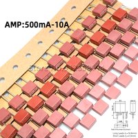20Pcs 392 Square Fuse 0.5A 1A 2A 2.5A 3.15A 4A 5A 6.3A 8A 10A 250V Plastic Fuse T2A LCD TV Power Board Commonly Slow Blow Fuse