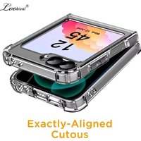 Transparent Airbag Bumper Acrylic Case for Samsung Galaxy Z Flip 6 5 4 3 7 Clear Ultra Slim Soft TPU Cover for Samsung flip6