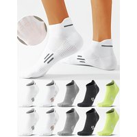 AliExpress NONE 5/10 Pairs Summer Men's Athletic Ankle Socks Breathable Mesh Thin Sports Socks for Running Basketball Cycling