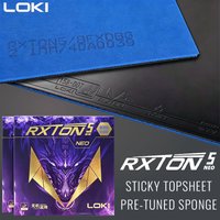 LOKI RXTON 5 NEO Table Tennis Rubber Sticky Ping Pong Rubber Sheet with Pre-Tuned High Dense Blue Sponge