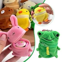 Cute Cartoon animal coin purse Kawaii Coin Purse Mini Earphone Storage Bag Cute Rabbit Bear Animal Keychain Pendant Bag