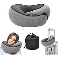 Portable Adjustable Travel Neck Pillow Memory Foam U-shaped Pillow Snail Style Travel Neck Support Soft Noon Break Sleep Pillow
